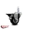 Service Caster 3'' Black Polyurethane Wheel Swivel 3/4'' Square Stem Caster with Brake SCC-SQ20S314-PPUB-BLK-PLB-34 - alternate 2